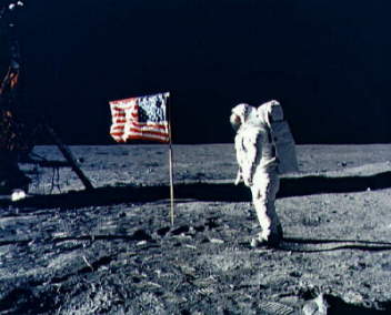 Astronauta Edwin Aldrin na Lua